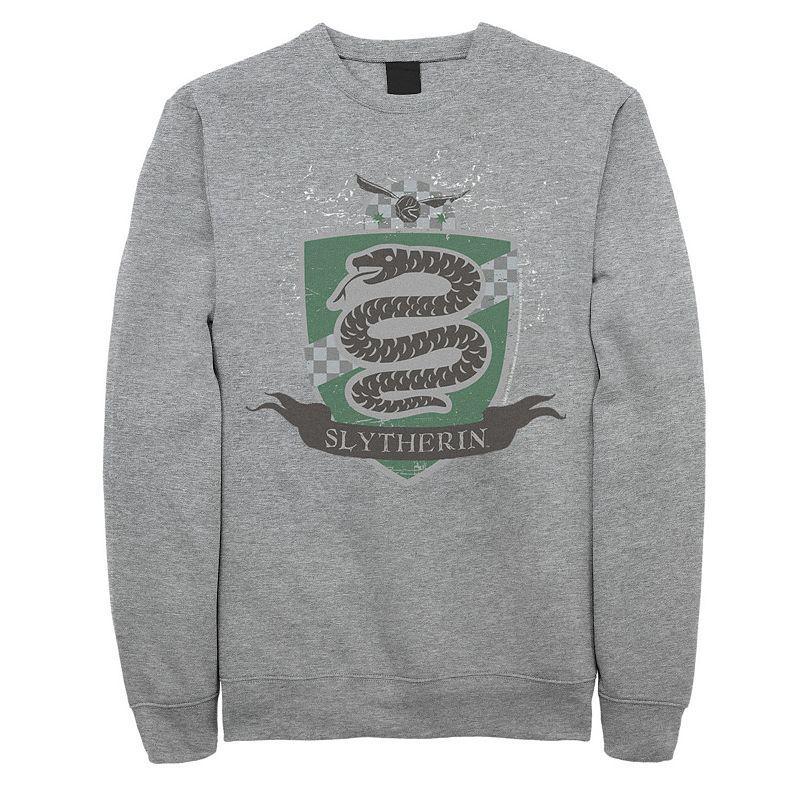 Mens Harry Potter Slytherin Quidditch Shield Sweatshirt Grey Heather Product Image