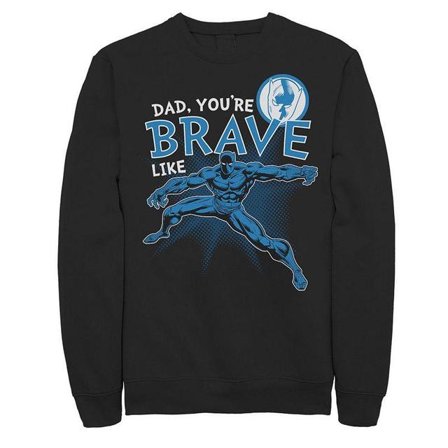 Mens Marvel Panther Brave Dad Fathers Day Sweatshirt Product Image