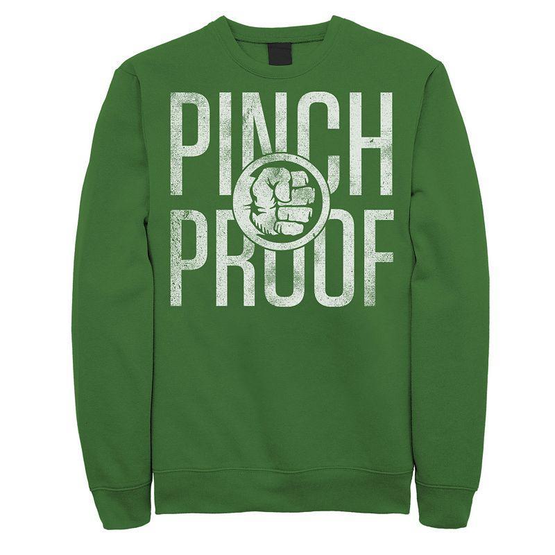 Mens Marvel Hulk Pinch Proof St. Patricks Day Sweatshirt Product Image