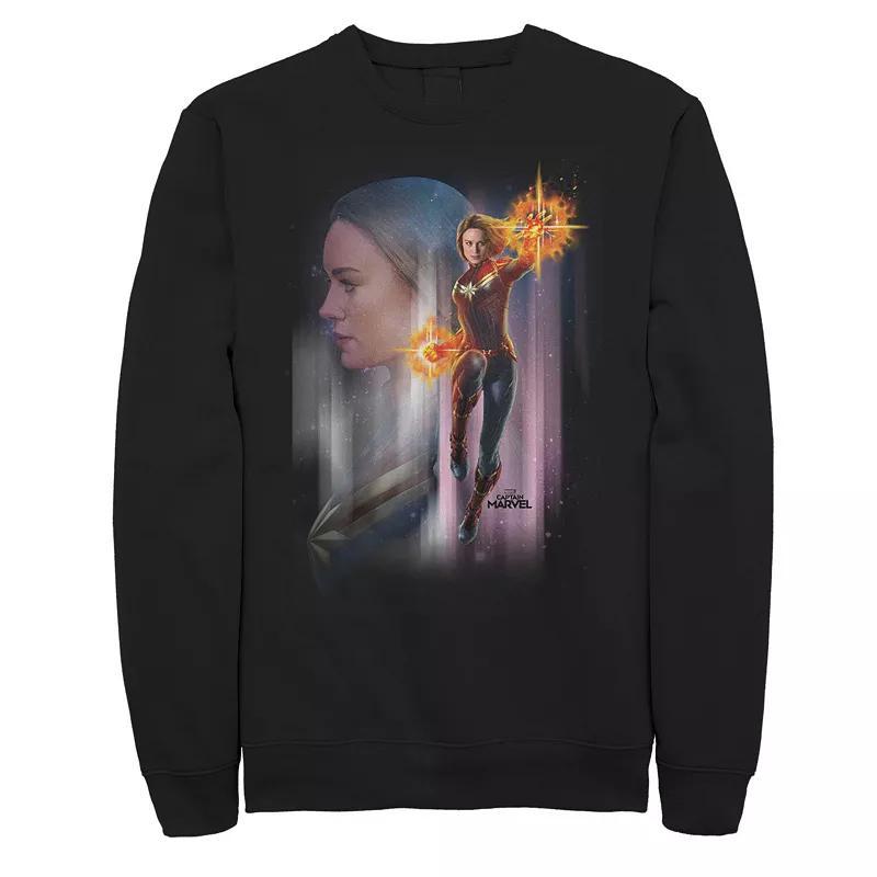 Mens Marvel Captain Marvel Flying Space Portrait Sweatshirt Product Image