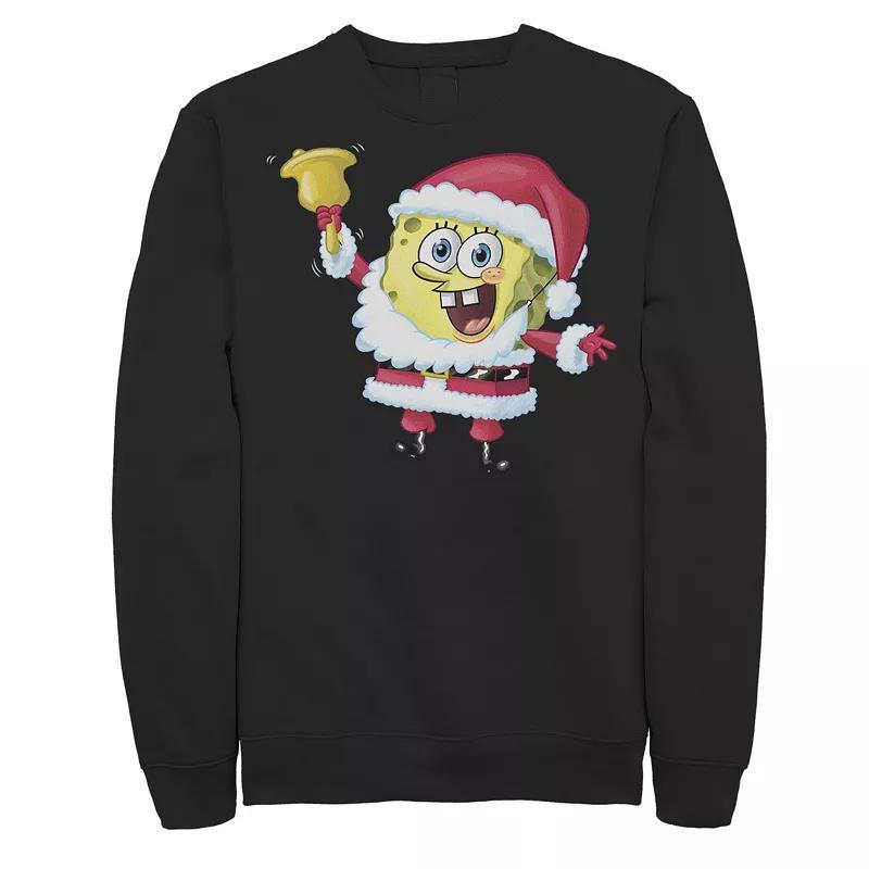 Mens Nickelodeon SpongeBob SquarePants Santa Claus Sweatshirt Athletic Grey Product Image