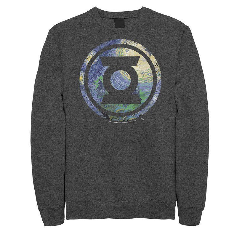 Mens DC Comics Green Lantern Logo Sweatshirt Dark Grey Product Image