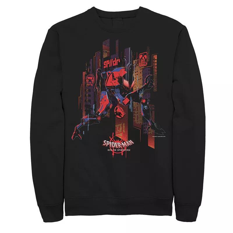 Mens Marvel Spiderverse Future Spider-Man Graphic Fleece Pullover Product Image