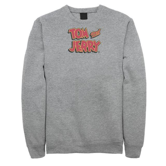 Mens Tom & Jerry Tom Jerry Logo Sweatshirt Athletic Grey Product Image