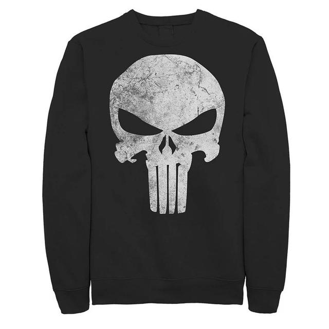 Big & Tall Marvel Distressed Skull Punisher Logo Sweatshirt, Mens Product Image