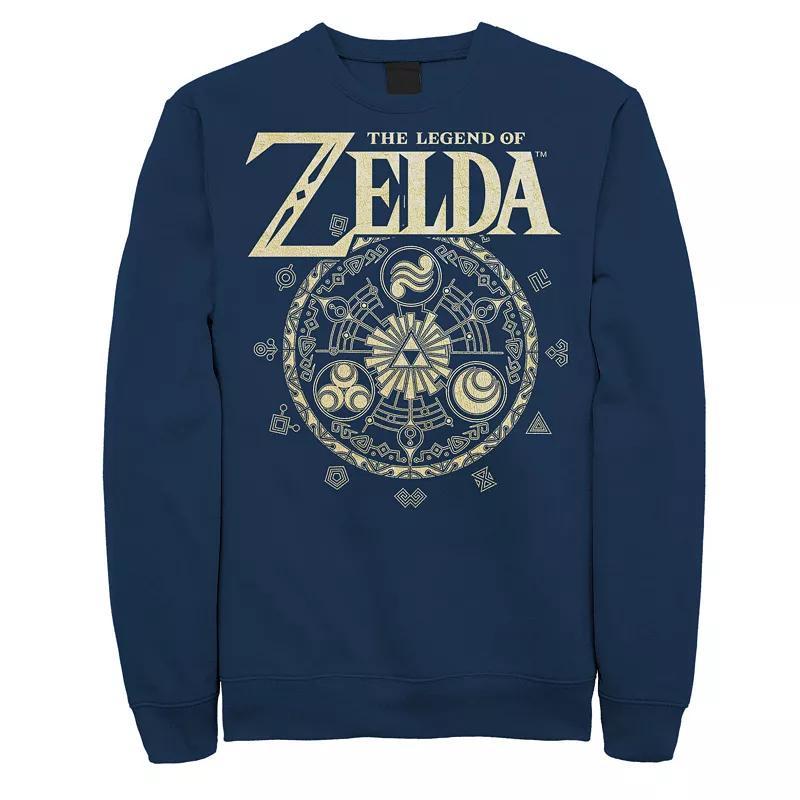 Big & Tall The Legend Of Zelda Circle Emblem Logo Graphic Fleece Pullover, Mens Blue Product Image