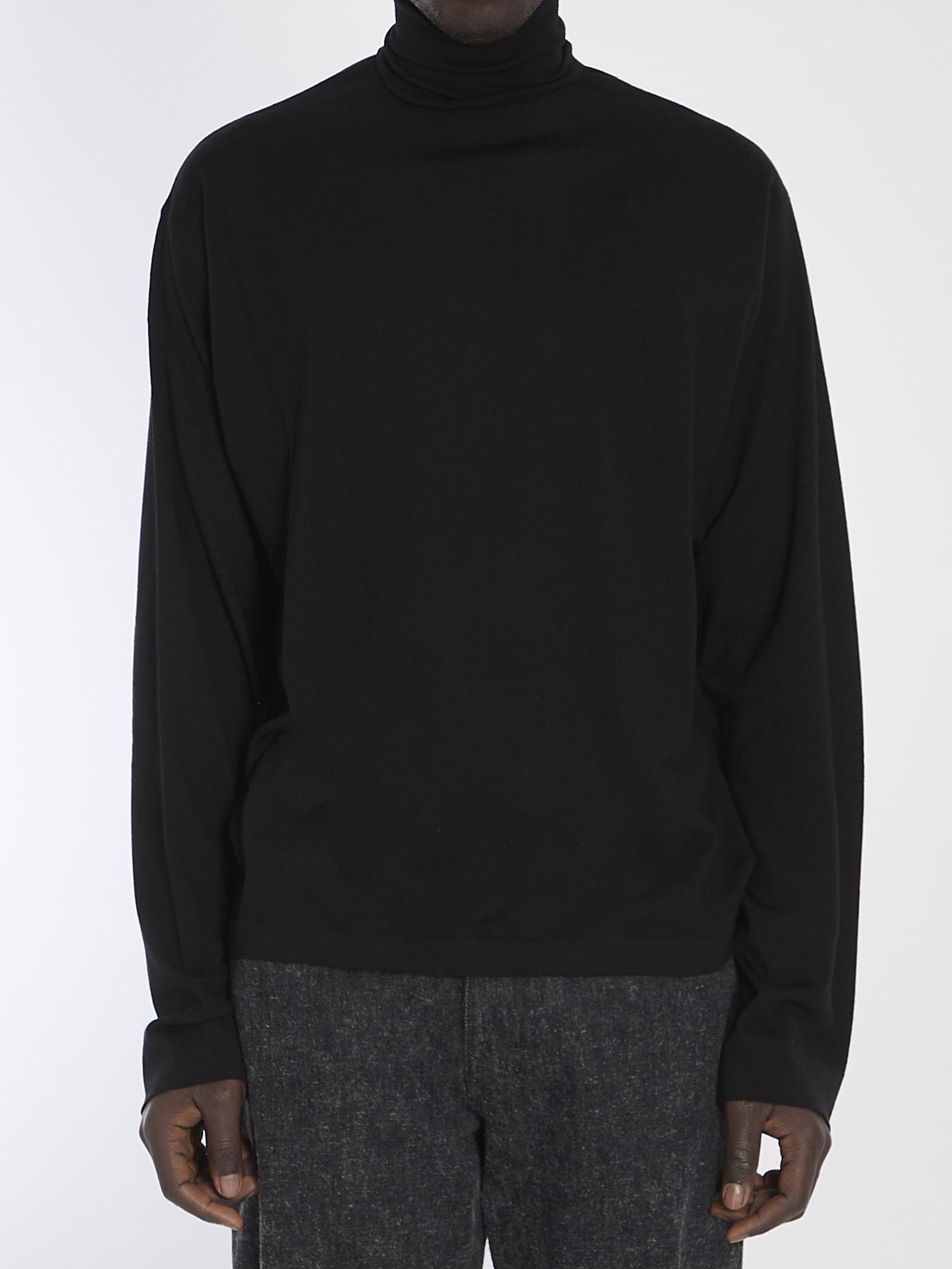 THE ROW Wool Rollneck Mavel Sweater In Black Product Image