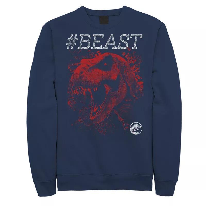 Mens Jurassic World #BEAST T-Rex Bite Fleece Pullover Product Image