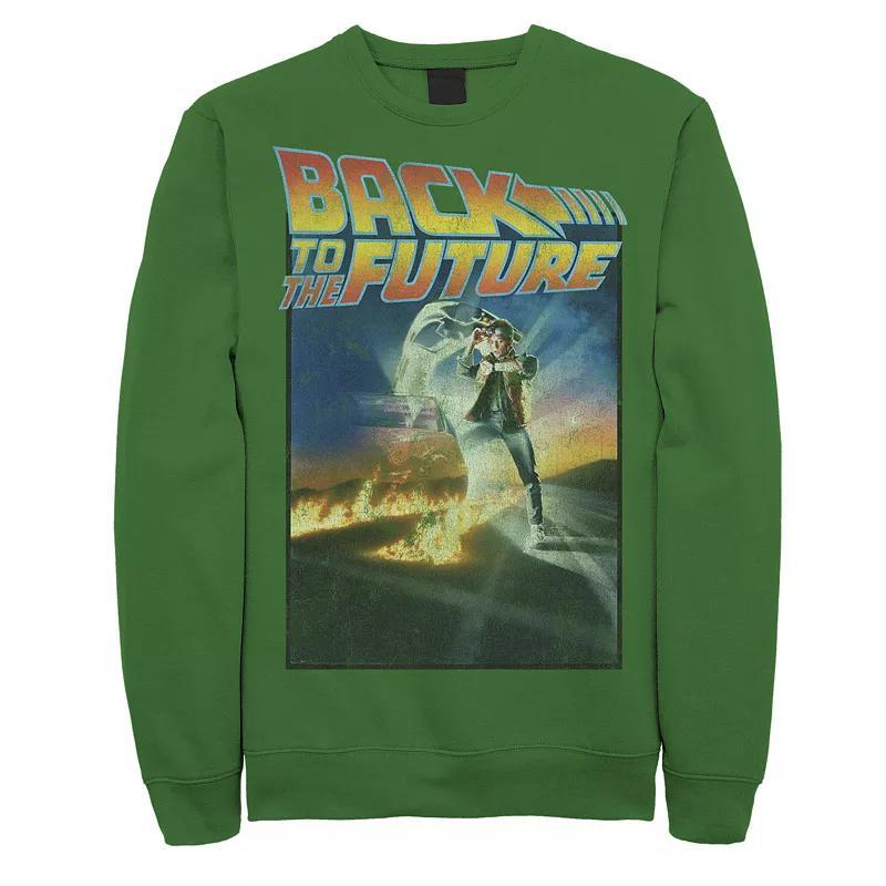 Mens Back To The Future Classic Poster Sweatshirt Athletic Grey Product Image