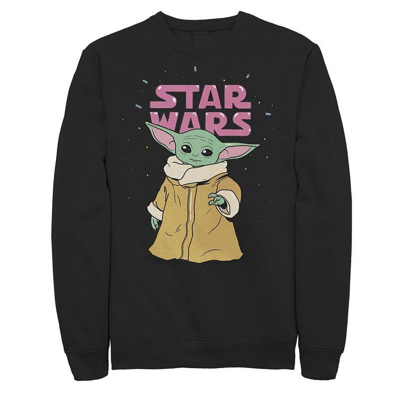 Mens Star Wars The Mandalorian The Child Cute Force Cartoon Logo Sweatshirt Product Image