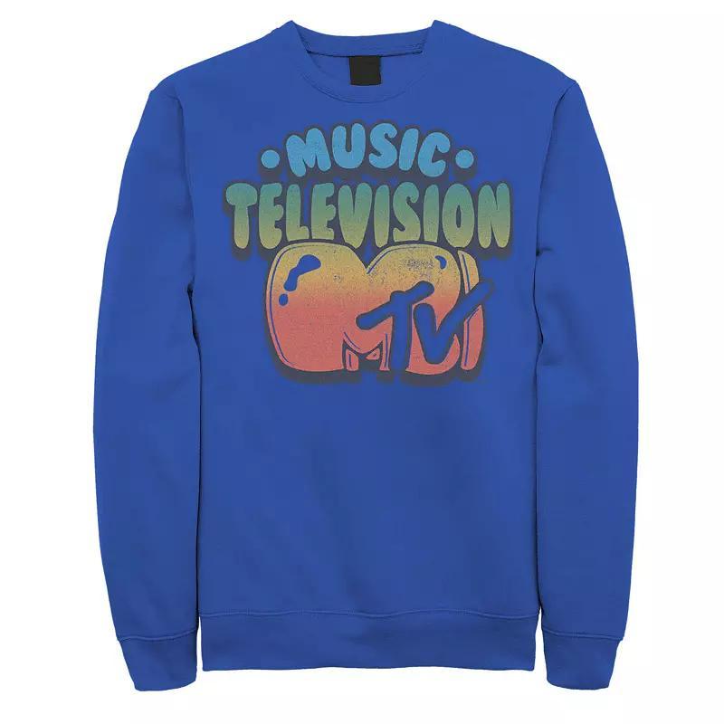 Mens MTV Logo Bubble Balloon Font Style Sweatshirt Med Grey Product Image