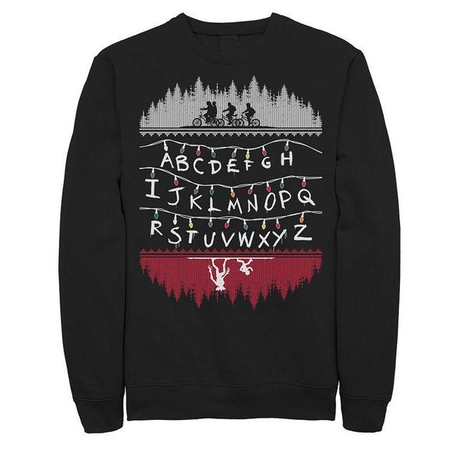 Mens Stranger Things Alphabet Lights Sweatshirt Product Image