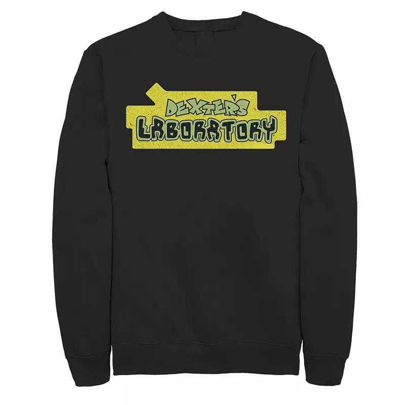 Mens Dexters Laboratory Original Logo Fleece Top Athletic Grey Product Image