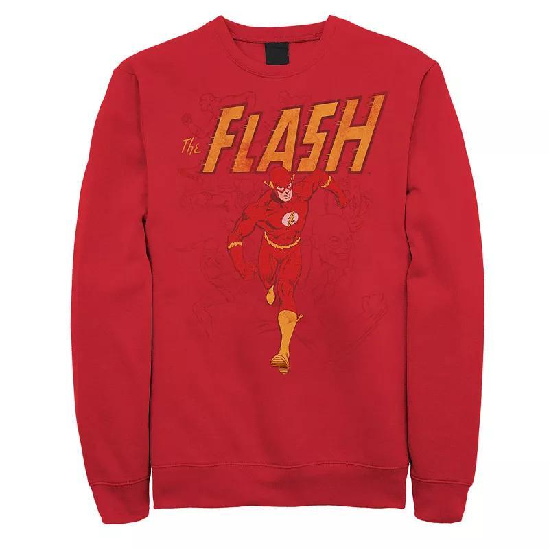 Mens DC Comics The Flash Collage Mashup Sweatshirt Product Image