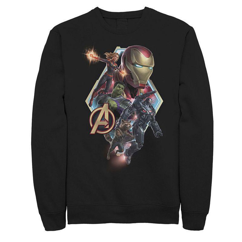 Mens Marvel Avengers Endgame Team Logo Diamond Group Action Pose Fleece Product Image