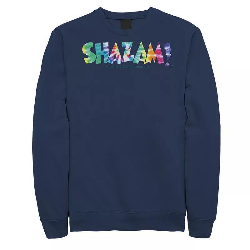 Mens DC Comics Shazam Tie-Dye Logo Sweatshirt Product Image