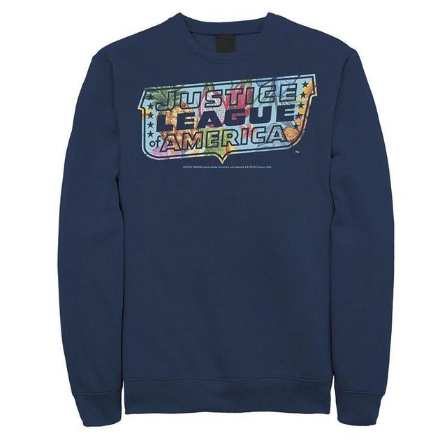 Mens DC Comics Justice League Dragon Fruit Logo Sweatshirt Blue Product Image