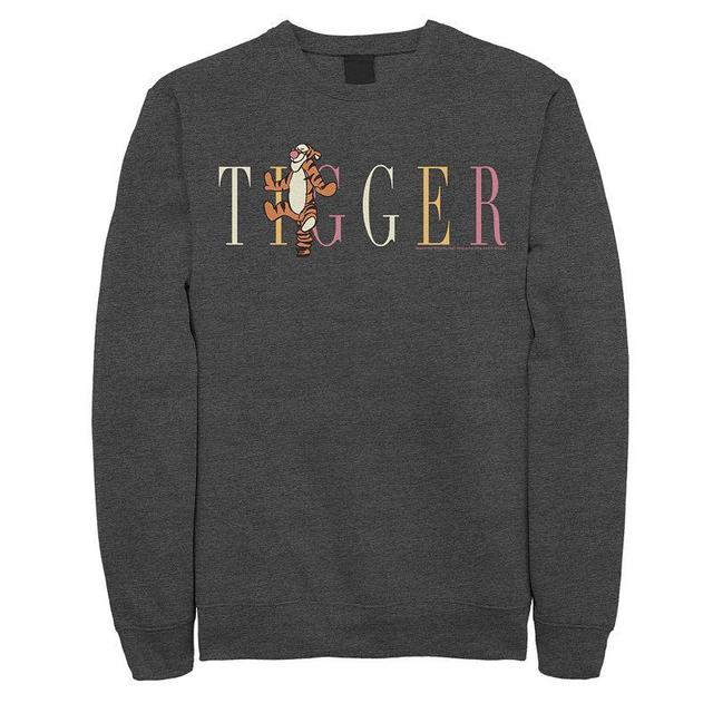 Disneys Winnie The Pooh Tigger Mens Name Title Sweatshirt Grey Heather Product Image