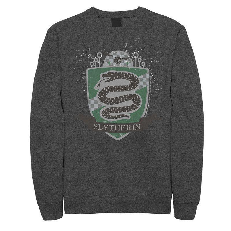 Mens Harry Potter Slytherin Quidditch Shield Sweatshirt Grey Heather Product Image