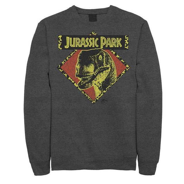 Mens Jurassic Park Distress Raptor Stare Sweatshirt Grey Heather Product Image