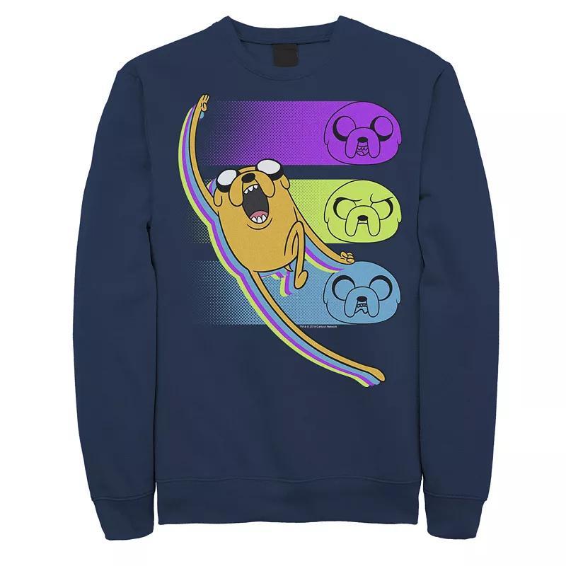 Mens Cartoon Network Adventure Time Jake Emotions Sweatshirt Grey Heather Product Image