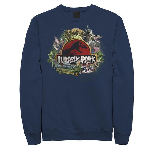 Mens Jurassic Park Character Collage Logo Sweatshirt Product Image