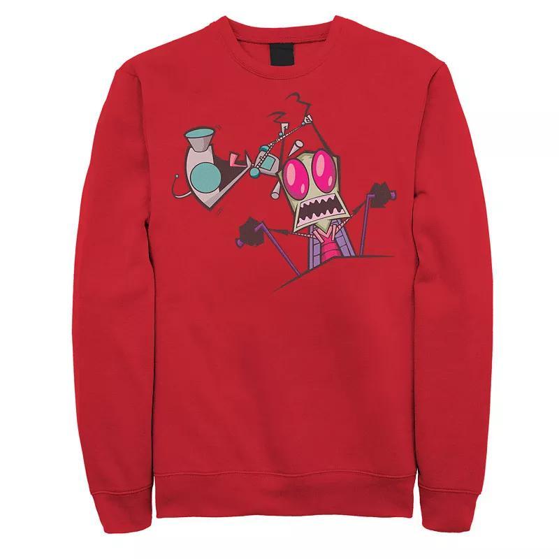 Mens Nickelodeon Invader Zim Gir Pulling Zims Antennas Portrait Sweatshirt Product Image