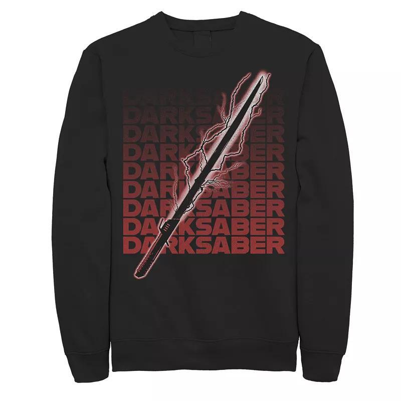 Mens Star Wars The Mandalorian The Darksaber Word Stack Sweatshirt Product Image