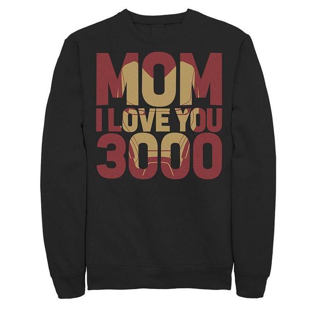 Mens Marvel Avengers Endgame Mom I Love You 3000 Iron Man Fill Sweatshirt Product Image