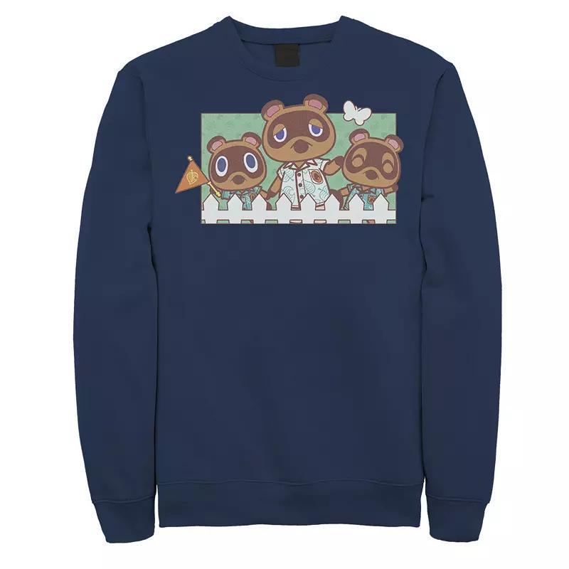 Mens Animal Crossing New Horizons Nook Family Portrait Sweatshirt Blue Product Image