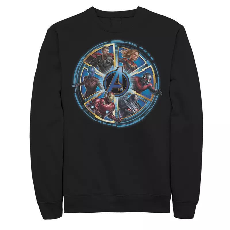 Mens Avengers Endgame Logo Circle of Heroes Sweatshirt Black Product Image