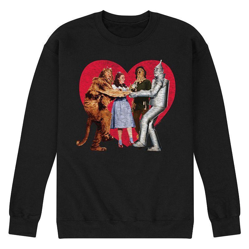 Mens Wizard Of Oz Group Photo Heart Fleece Sweatshirt Product Image