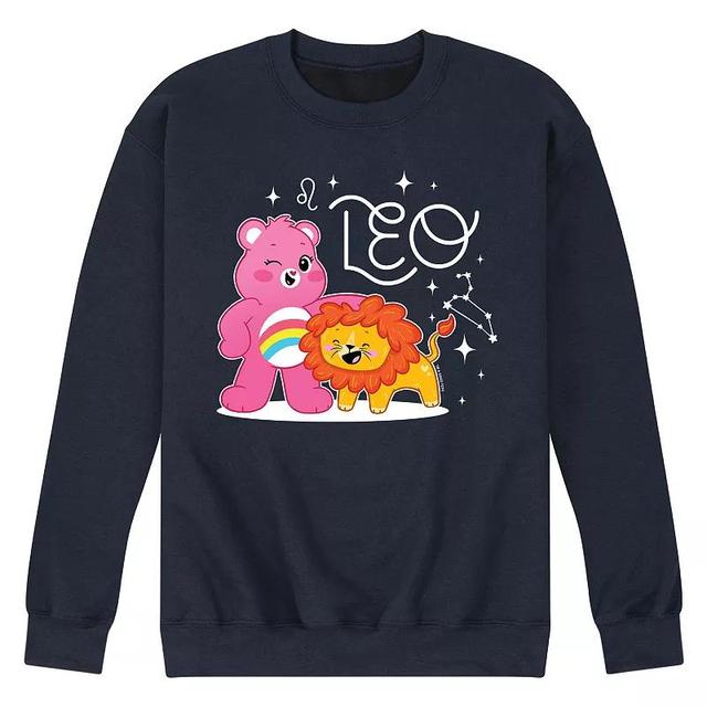 Mens Care Bears Leo Fleece Sweatshirt Blue Product Image