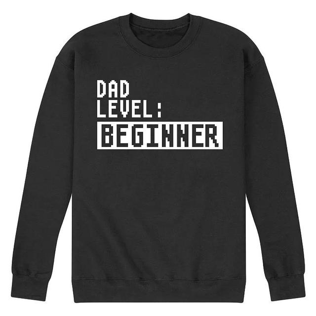 Mens Dad level Beginner Fleece Sweatshirt Product Image