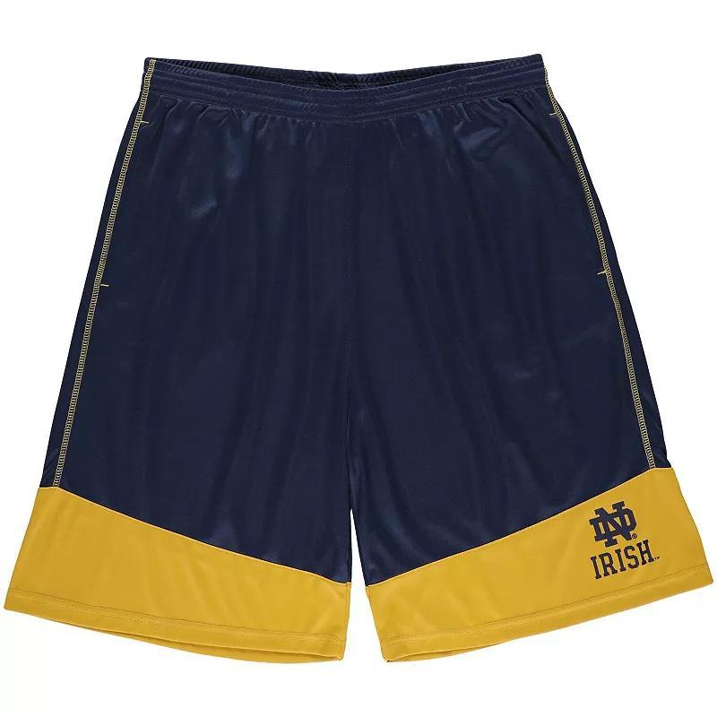 Mens Profile Notre Dame Fighting Irish Big & Tall Interlock Cuff Shorts Blue Product Image