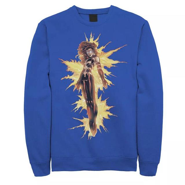 Mens Marvel X-Men Phoenix Jean Grey On Fire Graphic Fleece Pullover Product Image