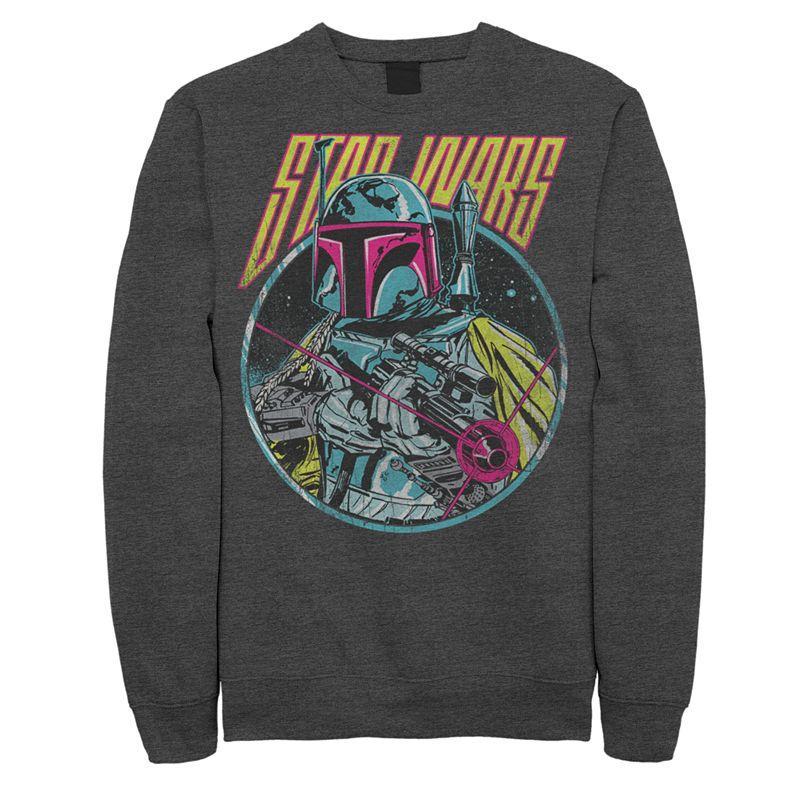 Mens Star Wars Bobba Blaster Sweatshirt Grey Heather Product Image