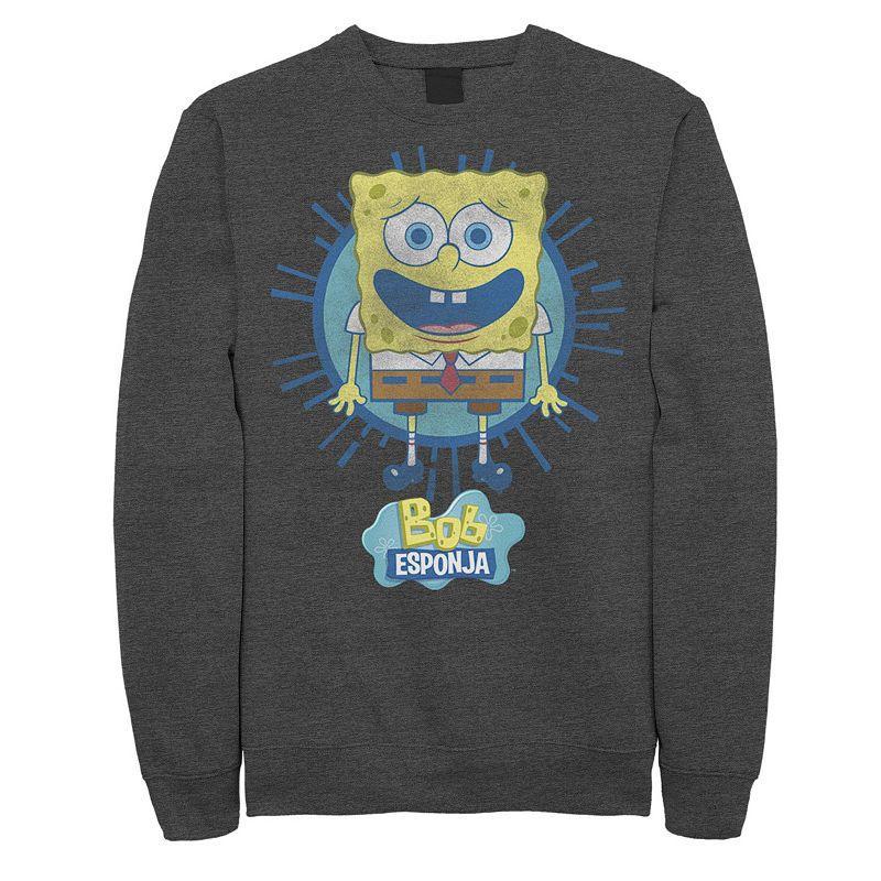 Mens Nickelodeon SpongeBob SquarePants Bob Rays Spanish Sweatshirt Grey Heather Product Image