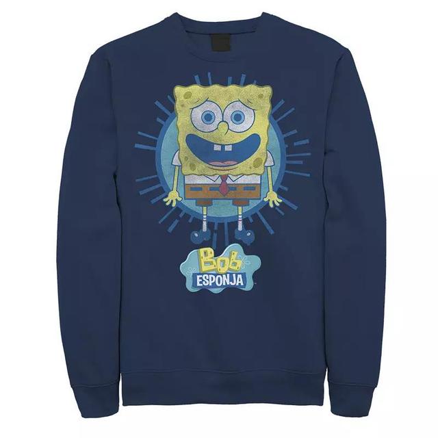 Mens Nickelodeon SpongeBob SquarePants Bob Rays Spanish Sweatshirt Dark Grey Product Image