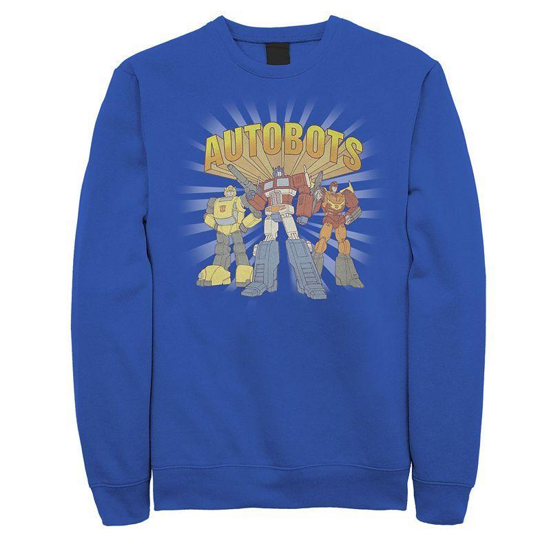 Mens Transformers Autobots Group Shot Sweatshirt Med Blue Product Image