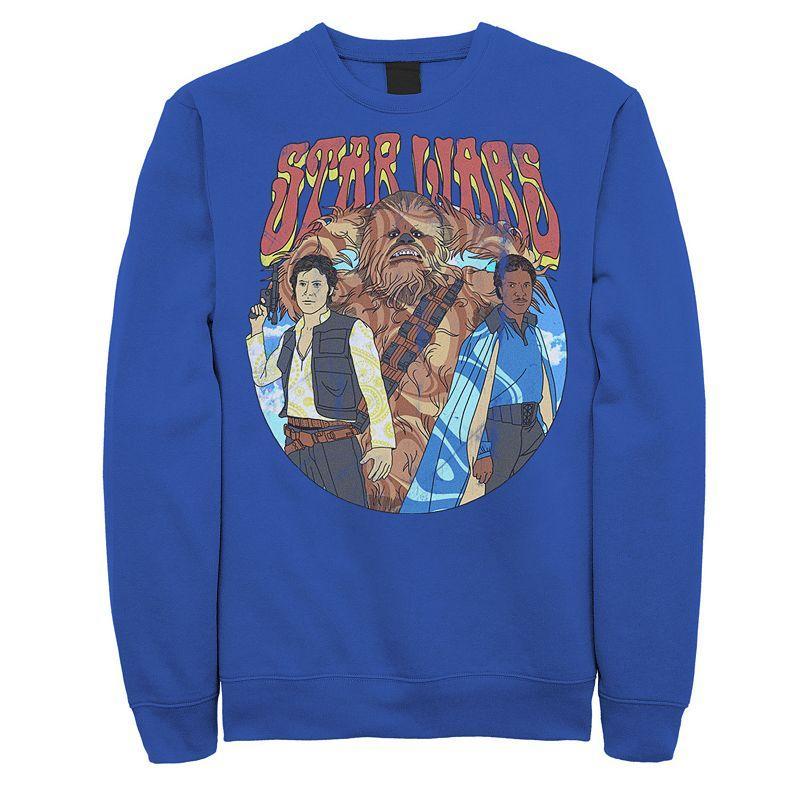 Mens Star Wars Han Solo & Crew Psychedelic Circle Sweatshirt Product Image