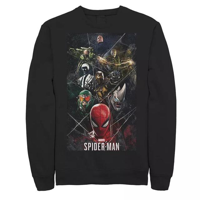 Mens Marvel Spider-Man Game Villain Web Collage Sweatshirt Product Image