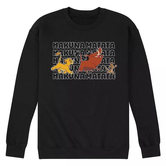 Disneys The Lion King Mens Hakuna Matata Fleece Sweatshirt Product Image