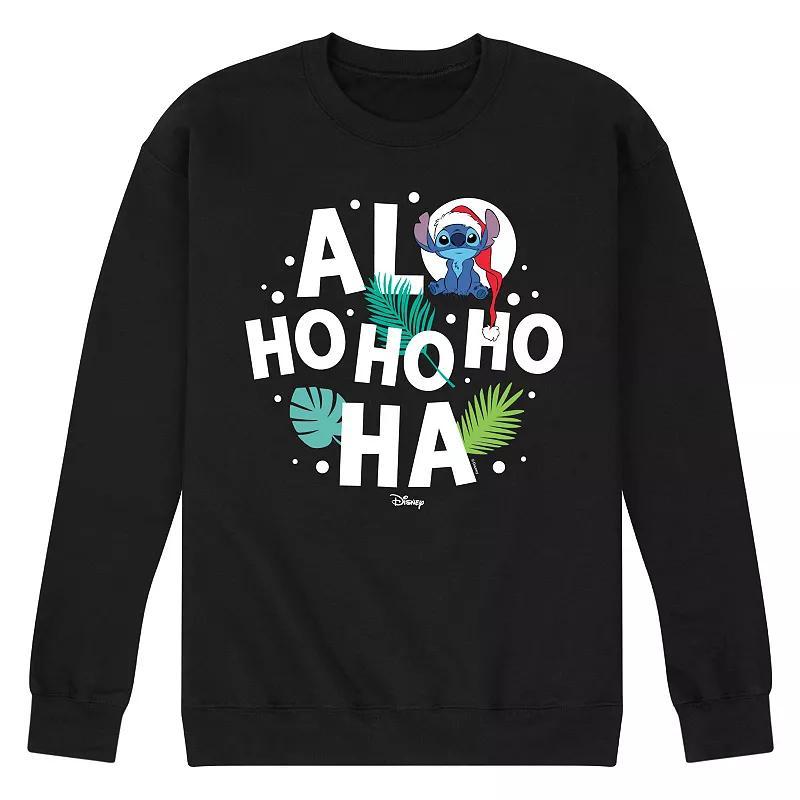 Disneys Lilo & Stitch Mens Alo Ho Ho Ha Fleece Sweatshirt Product Image