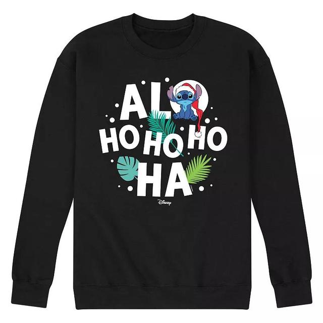 Disneys Lilo & Stitch Mens Alo Ho Ho Ha Fleece Sweatshirt Product Image