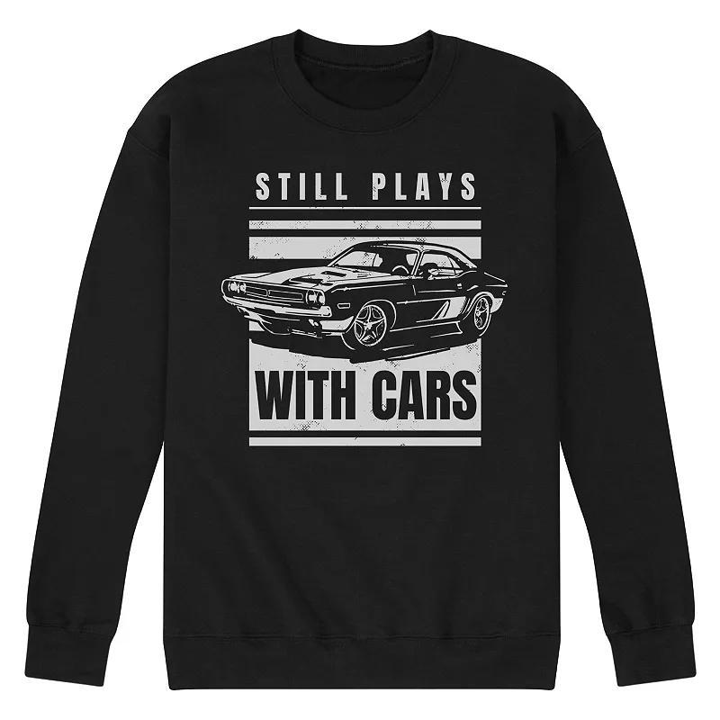 Mens Still Plays with Cars Fleece Sweatshirt Pink Product Image