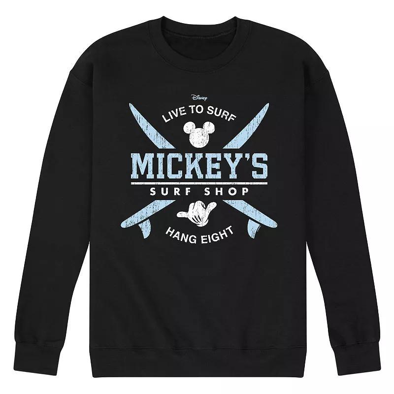 Disneys Mickey Mouse Mens Surf Shop Fleece Sweatshirt Blue Product Image