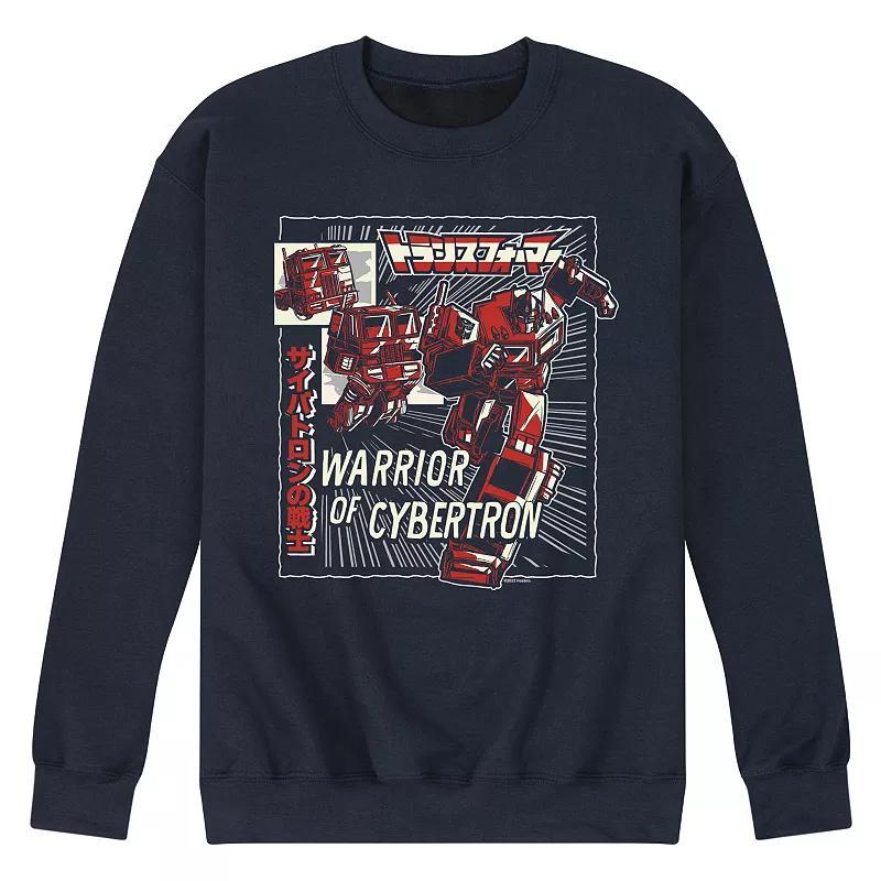 Mens Transformers Warrior Of Cybertron Fleece Sweatshirt Blue Product Image