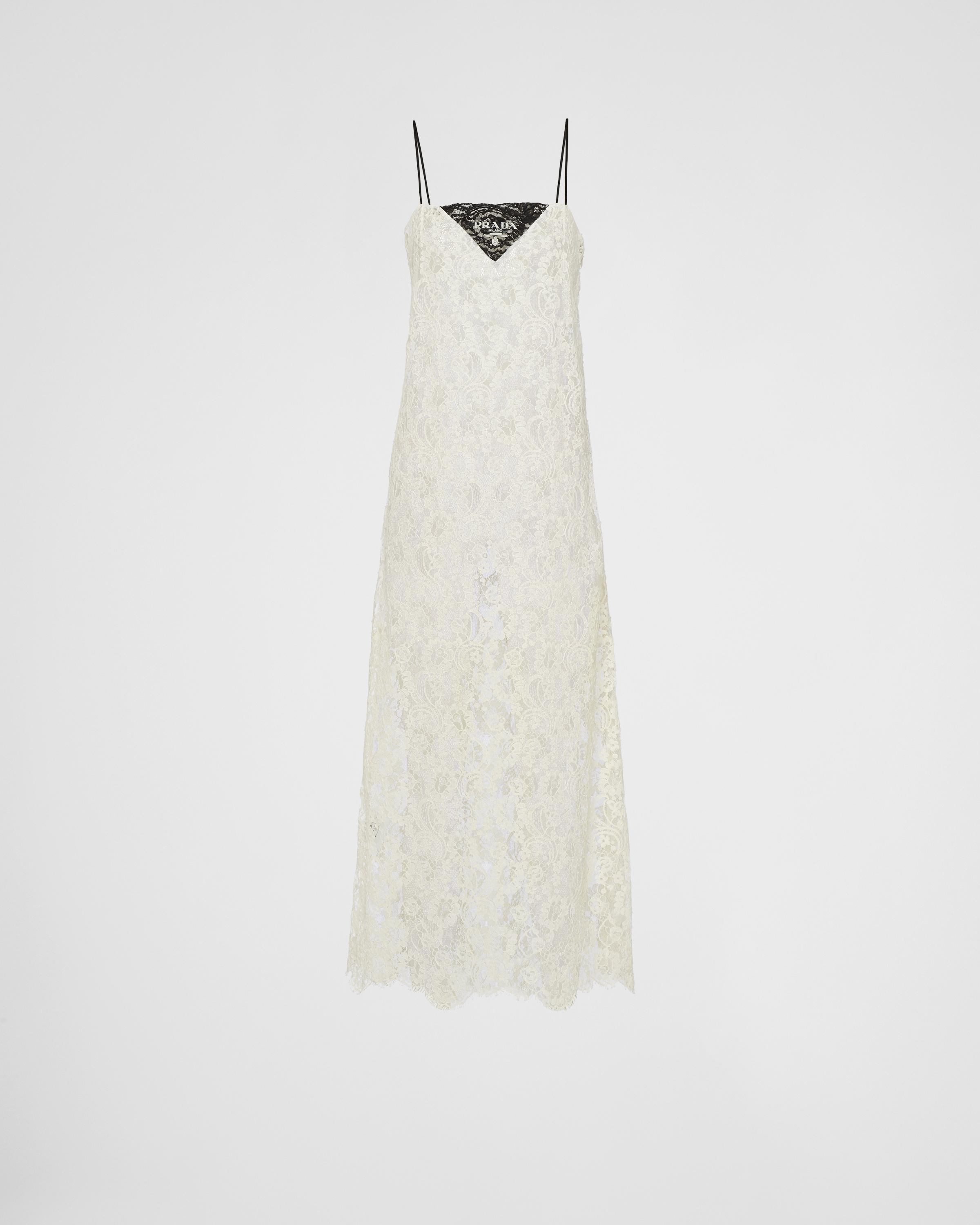 Embroidered lace midi-dress Product Image