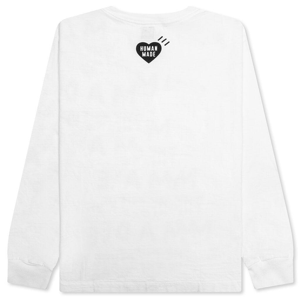 Graphic L/S T-Shirt - White Male Product Image